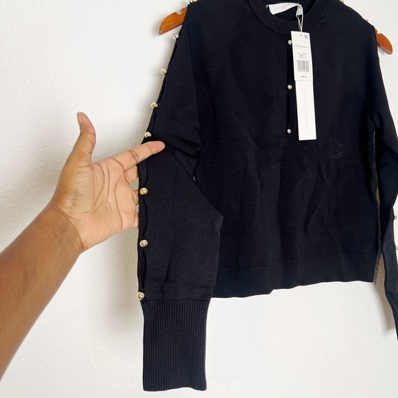 JONATHAN SIMKHAI Ryann Beaded Keyhole Sweater - Picture 5 of 7